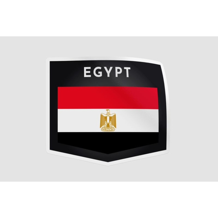 Egypt Flag Label Style 2 - DecalsHouse