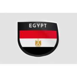 Egypt Flag Label Style 3 - DecalsHouse
