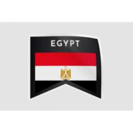 Egypt Flag Label Style 4 - DecalsHouse