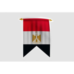 Egypt Flag Pennant Style 8 - DecalsHouse