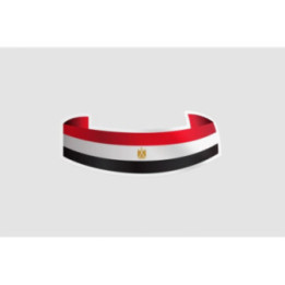 Egypt Flag Ribbon Style 2 - DecalsHouse