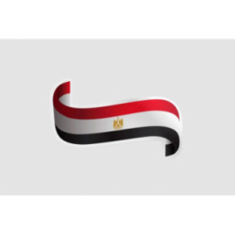 Egypt Flag Ribbon Style 3 - DecalsHouse