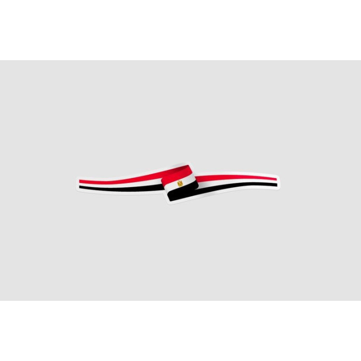 Egypt Flag Ribbon Style 7 - DecalsHouse