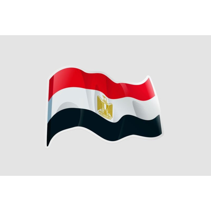 Egypt Flag Waving Style 5 - DecalsHouse