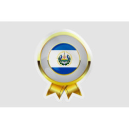 El Salvador Flag Badge Style 7 - DecalsHouse
