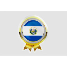 El Salvador Flag Badge Style 9 - DecalsHouse