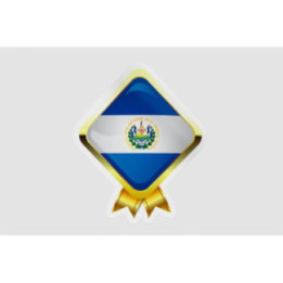 El Salvador Flag Badge - DecalsHouse