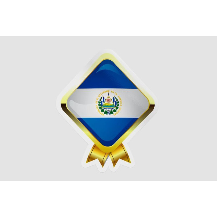 El Salvador Flag Badge - DecalsHouse