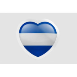 El Salvador Flag Heart - DecalsHouse