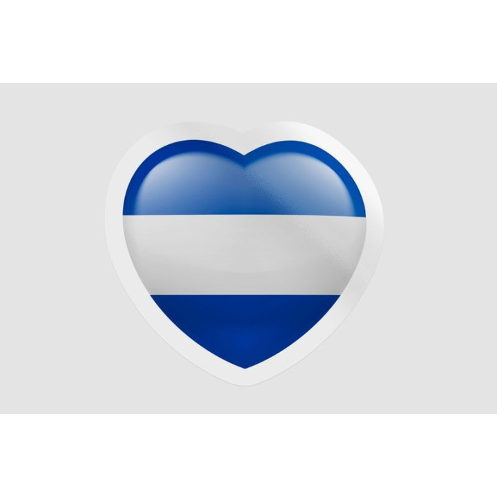 El Salvador Flag Heart - DecalsHouse