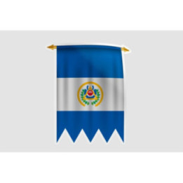 El Salvador Flag Pennant Style 3 - DecalsHouse