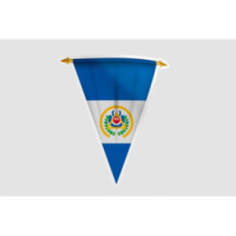 El Salvador Flag Pennant Style 5 - DecalsHouse