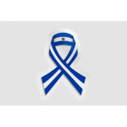 El Salvador Flag Ribbon Style 2 - DecalsHouse