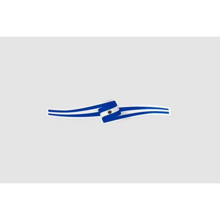 El Salvador Flag Ribbon Style 3 - DecalsHouse