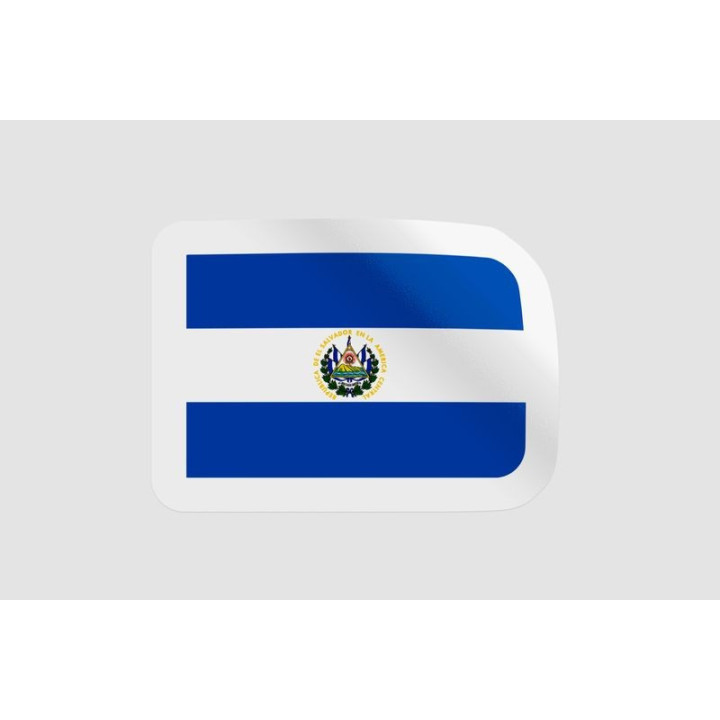 El Salvador Flag Style 2 - DecalsHouse