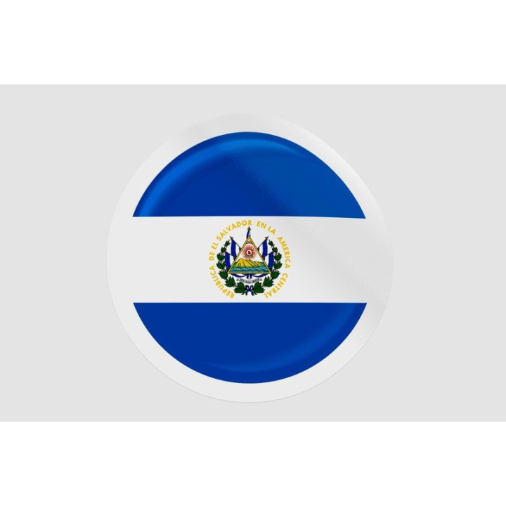 El Salvador Flag Style 4 - DecalsHouse