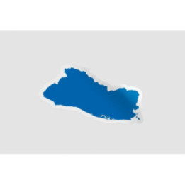 El Salvador Map Style 2 - DecalsHouse