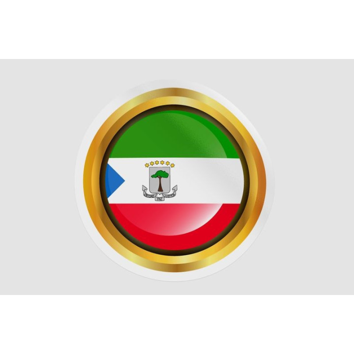 Equatorial Guinea Flag Badge Style 2 - DecalsHouse