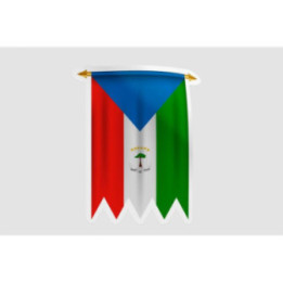Equatorial Guinea Flag Pennant Style 2 - DecalsHouse