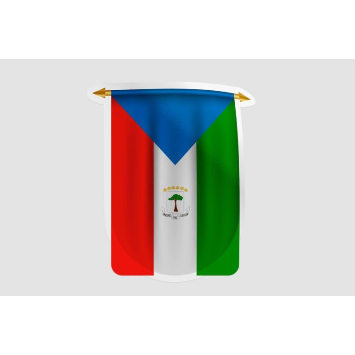 Equatorial Guinea Flag Pennant Style 5 - DecalsHouse