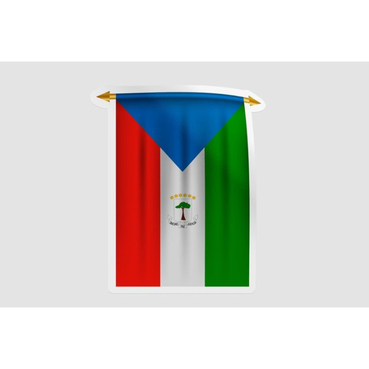 Equatorial Guinea Flag Pennant Style 6 - DecalsHouse