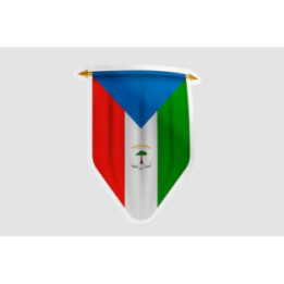 Equatorial Guinea Flag Pennant Style 7 - DecalsHouse