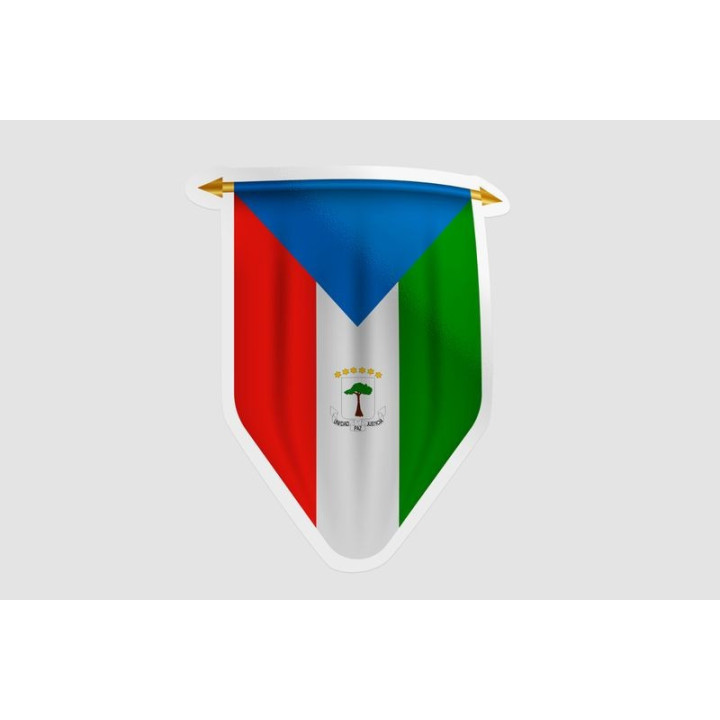 Equatorial Guinea Flag Pennant Style 7 - DecalsHouse
