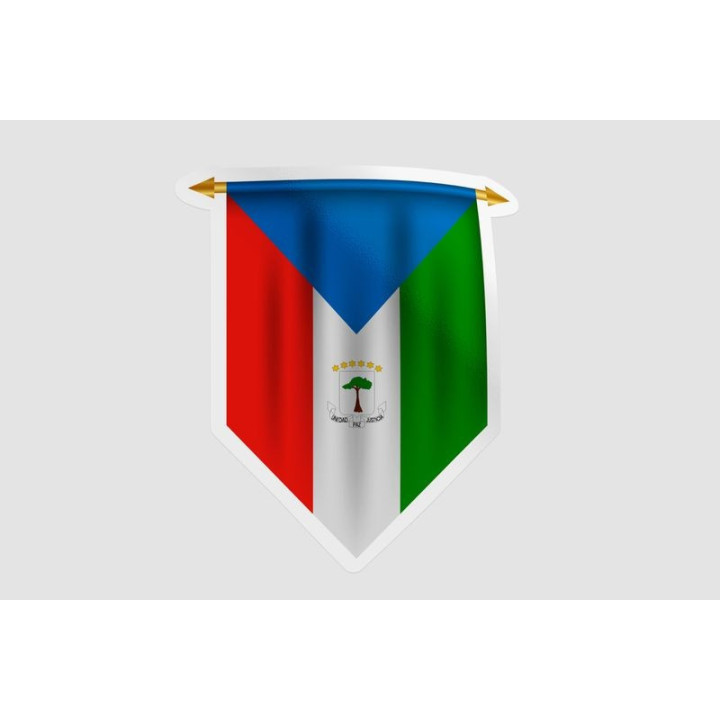 Equatorial Guinea Flag Pennant Style 9 - DecalsHouse