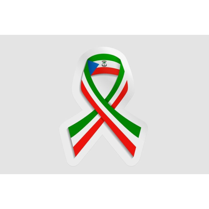Equatorial Guinea Flag Ribbon Style 2 - DecalsHouse