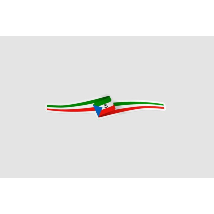Equatorial Guinea Flag Ribbon Style 3 - DecalsHouse