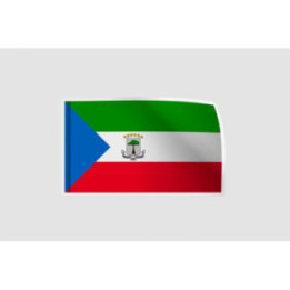 Equatorial Guinea Flag Waving Style 2 - DecalsHouse