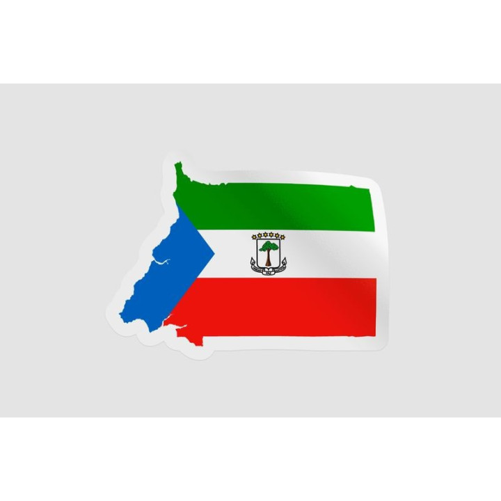 Equatorial Guinea Map Flag Style 2 - DecalsHouse
