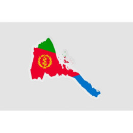 Eritrea Map Flag Style 3 - DecalsHouse
