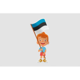 Estonia Boy Flag Style 2 - DecalsHouse