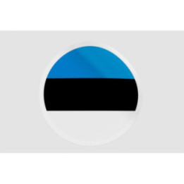 Estonia Flag Badge Style 11 - DecalsHouse