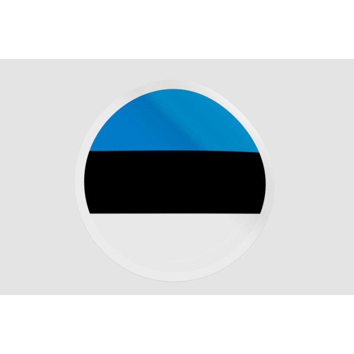 Estonia Flag Badge Style 11 - DecalsHouse