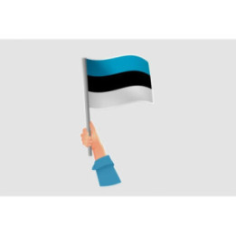 Estonia Flag Hand Style 2 - DecalsHouse