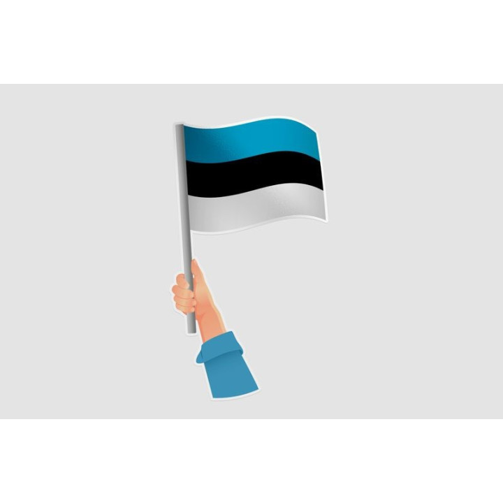 Estonia Flag Hand Style 2 - DecalsHouse