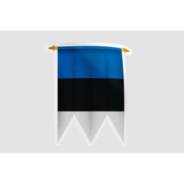 Estonia Flag Pennant Style 10 - DecalsHouse