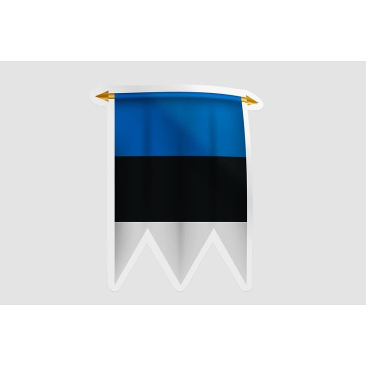 Estonia Flag Pennant Style 10 - DecalsHouse