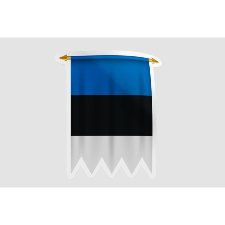 Estonia Flag Pennant Style 2 - DecalsHouse