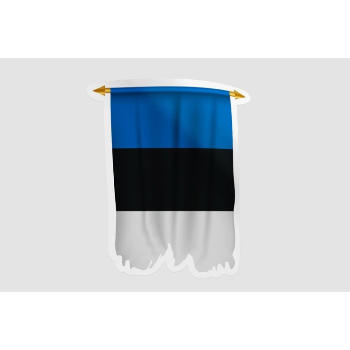 Estonia Flag Pennant Style 3 - DecalsHouse