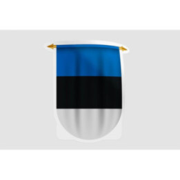 Estonia Flag Pennant Style 5 - DecalsHouse