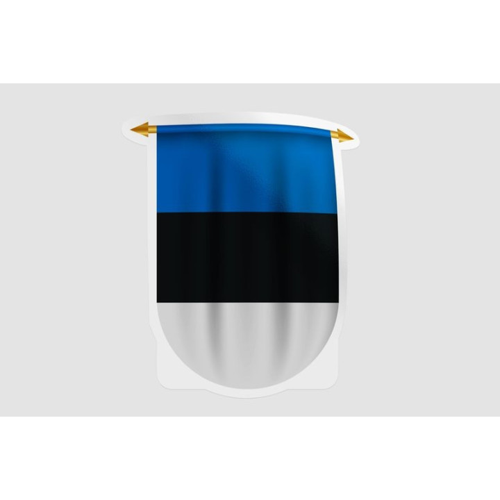 Estonia Flag Pennant Style 5 - DecalsHouse