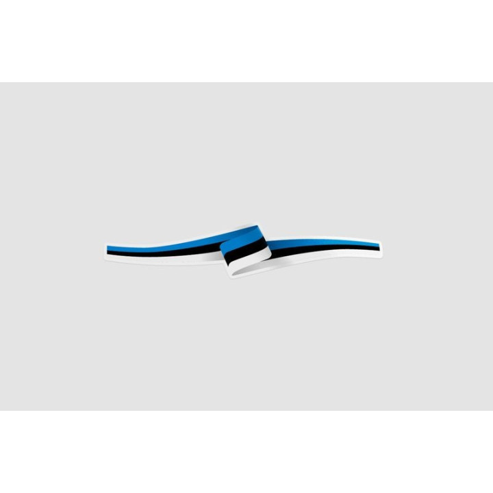 Estonia Flag Ribbon Style 3 - DecalsHouse