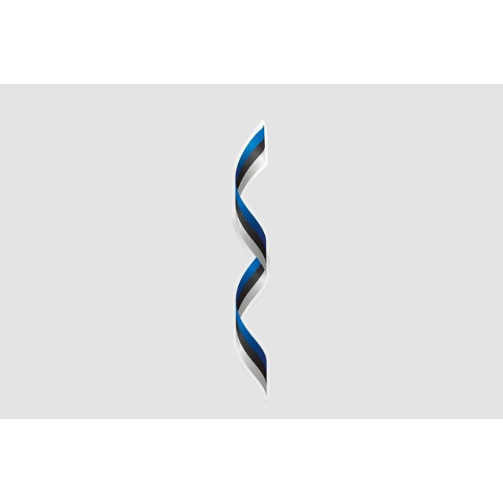 Estonia Flag Ribbon Style 4 - DecalsHouse