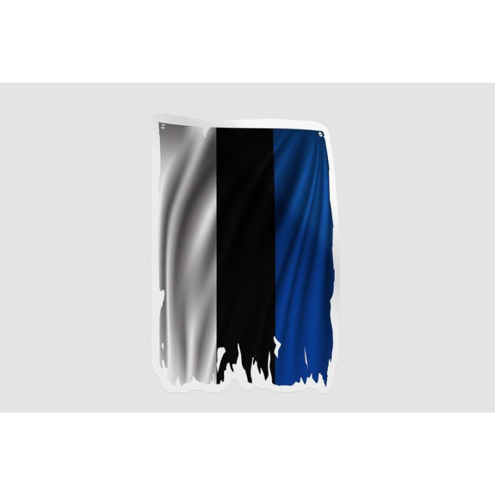 Estonia Flag Style 10 - DecalsHouse