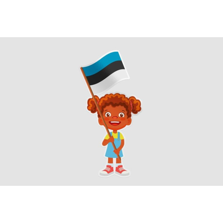 Estonia Girl Flag - DecalsHouse