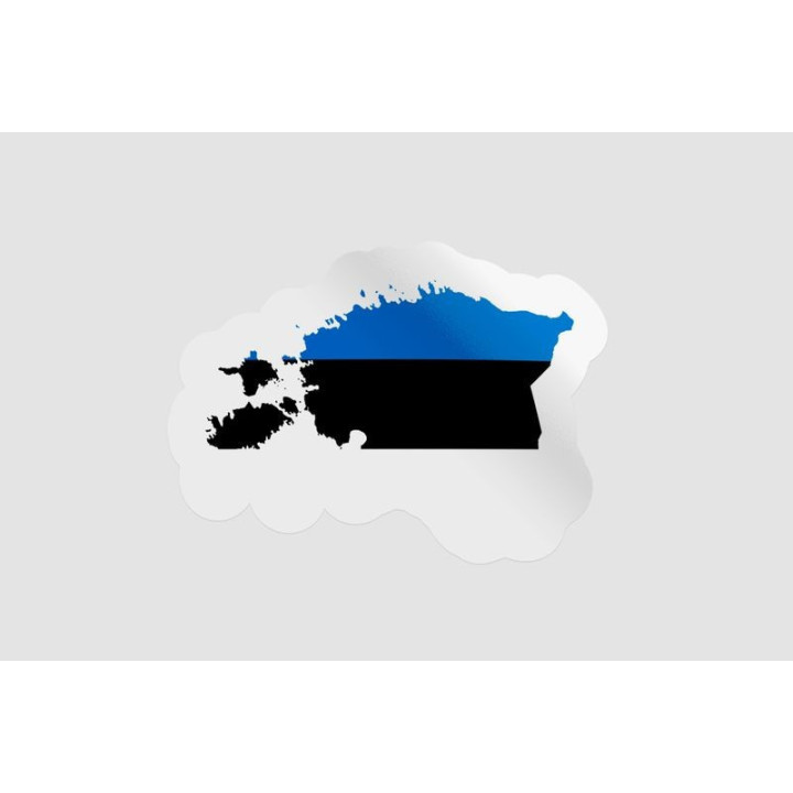 Estonia Map Flag Style 3 - DecalsHouse