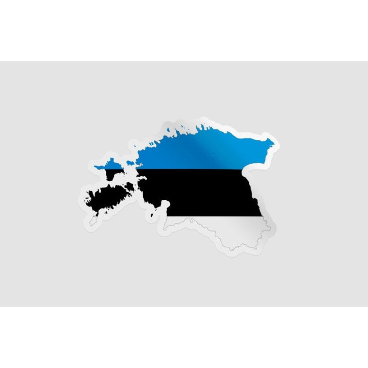 Estonia Map Flag Style 4 - DecalsHouse